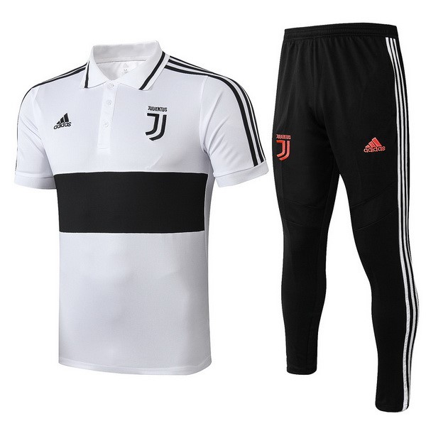 Polo Juventus Conjunto Completo 2019 2020 Blanco Negro Rosa